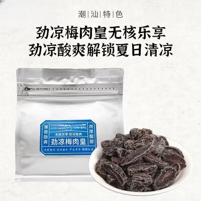 潮汕风味劲凉梅肉皇上班上课提神开胃薄荷味清凉无核话梅肉