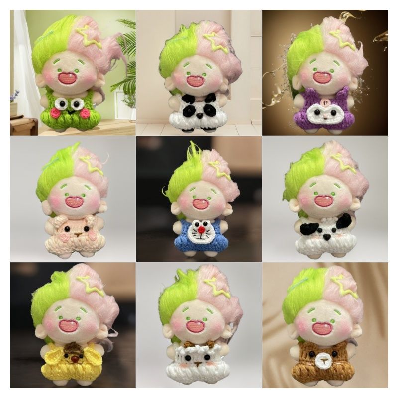 10cm娃衣缺牙巴棉花娃娃衣服10厘米娃衣玩偶钥匙扣十二星座挂件