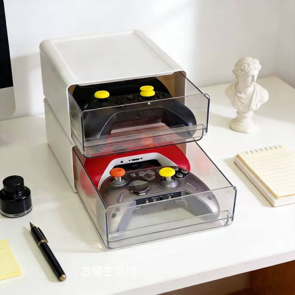 游戏手柄收纳盒掌机支架xbox牀包滑鼠整理ps任天堂switch防尘柜