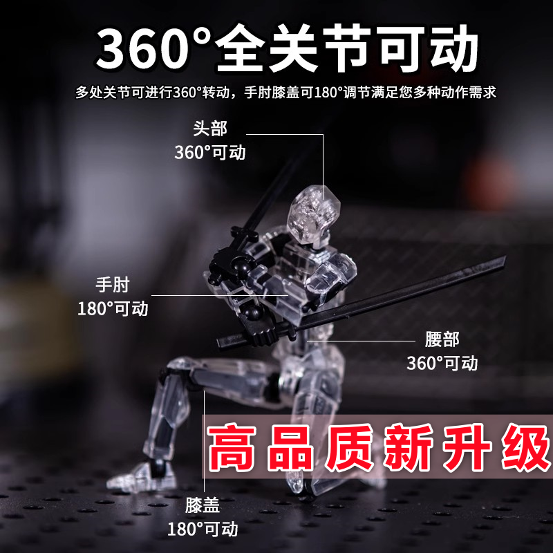 抖音同款Dummy幸运13全关节可动人偶手办拼装玩具男孩DIY模型解压