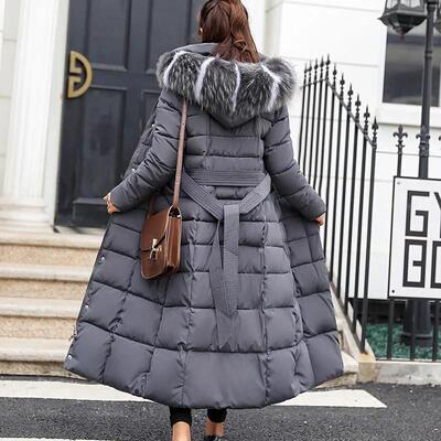 Long Down Cotton Parkas Coat Female New Winter Over Knee