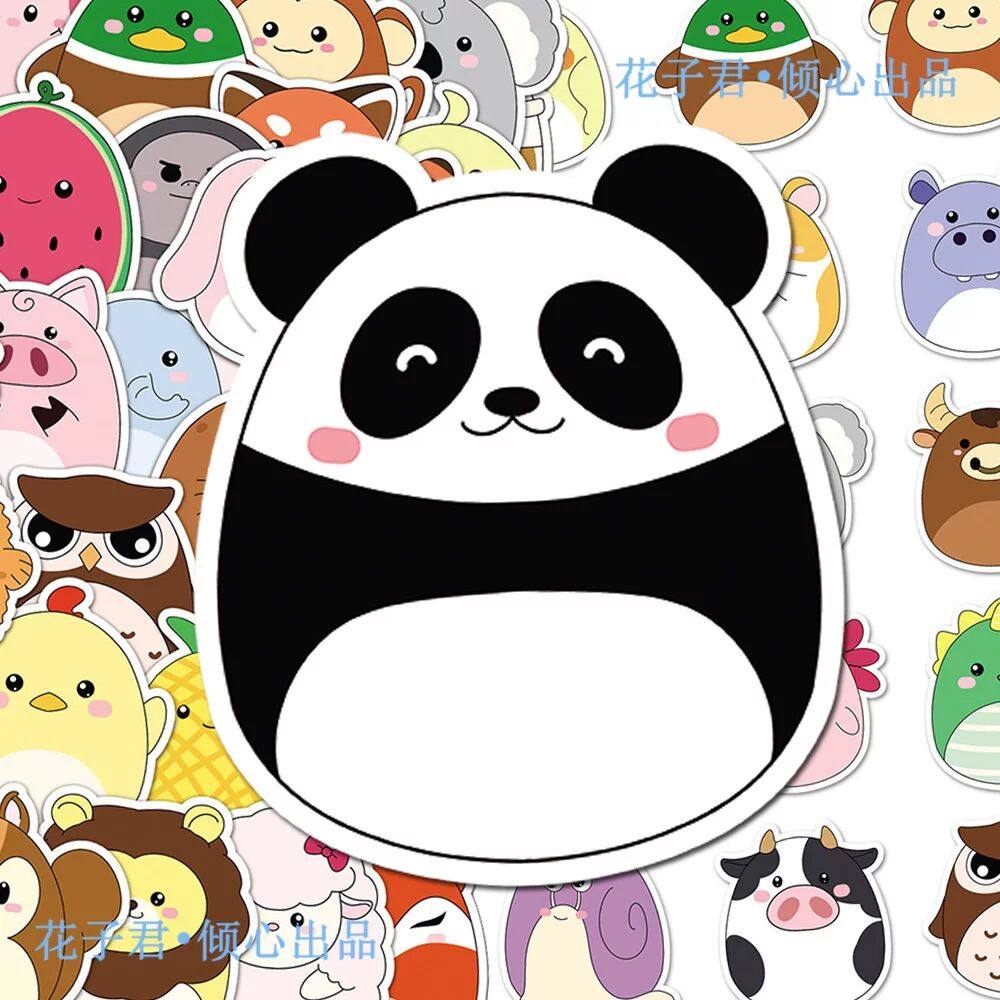 100张卡通Q版圆形小动物贴纸ins呆萌可爱装饰手机保护壳桌面防水,文具电教/文化用品/商务用品,贴纸/立体贴纸,淘宝优惠券,粉丝福利购,淘宝优惠卷