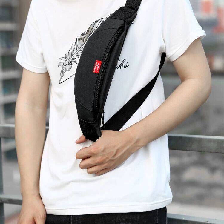 佧蒂袋鼠腰包男潮牌多功能大容量帆布胸包小型轻便防水单肩斜挎包