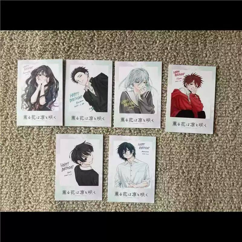 日谷散货 花薰凛然 TSUTAYA特典生日卡片 六张一套,模玩/动漫/周边/娃圈三坑/桌游,动漫徽章/立牌,淘宝优惠券,粉丝福利购,淘宝优惠卷