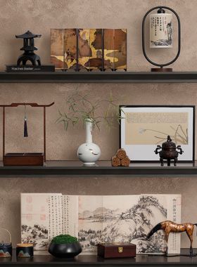 宋代美学新中式办公室陈列客厅书房茶室摆件中古风高级感软装饰品