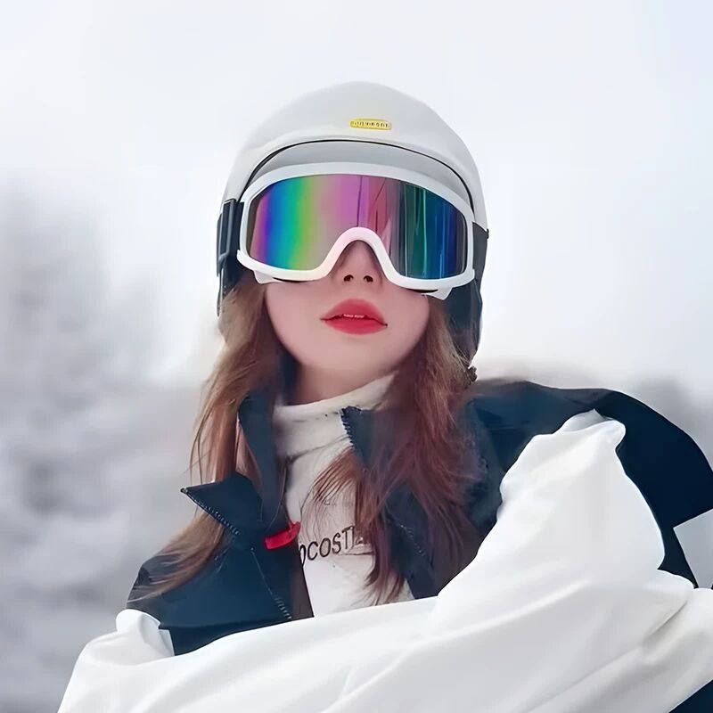 滑雪镜护目镜成人儿童双层防雾滑冰墨镜男女可卡近视登山骑行装备