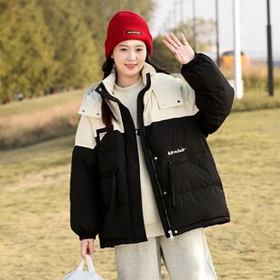 高中初中学生羽绒服2024冬季新款少女大童加厚外套15岁16女孩冬装