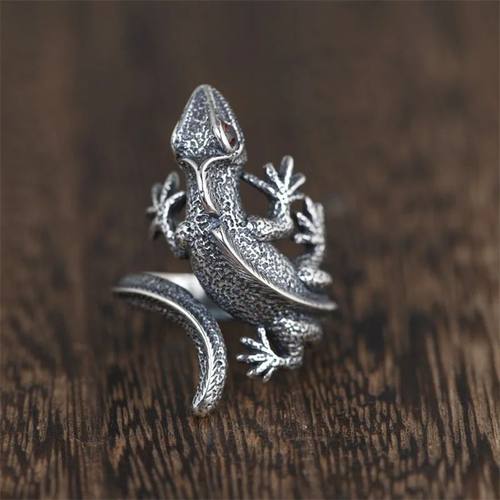 Gothic Fashion Lizard Cool Finger Rings For Men Hip Rock Par