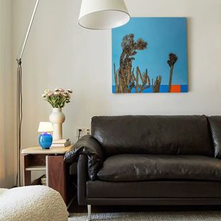 中古包豪斯挂画适合餐厅咖啡馆装饰画小众艺术客厅黑色沙发背景墙