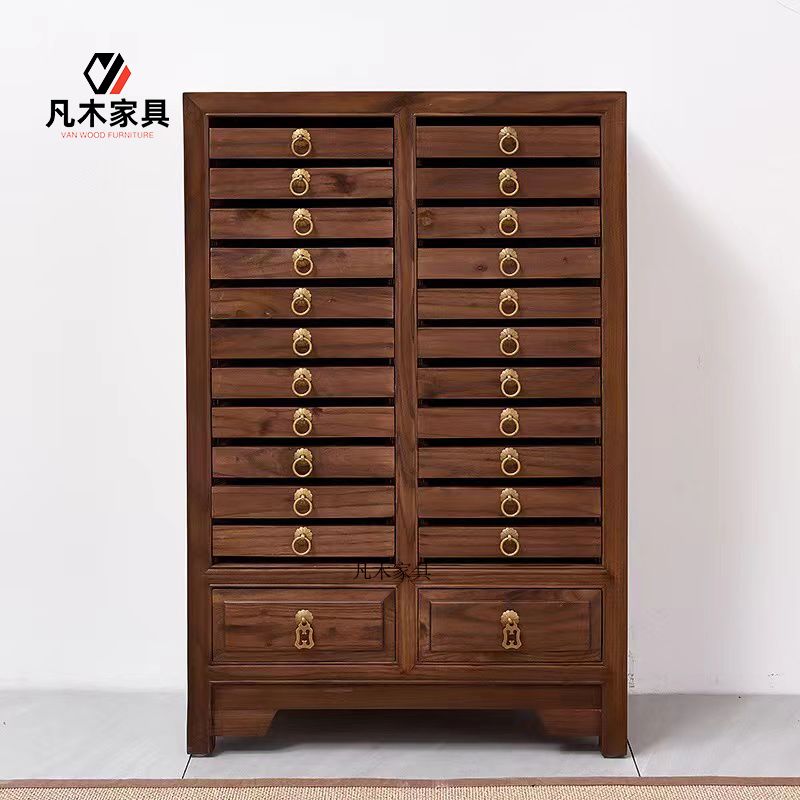 实木普洱茶柜茶饼架多层抽屉展示架收纳储藏普洱茶盒茶叶茶杯