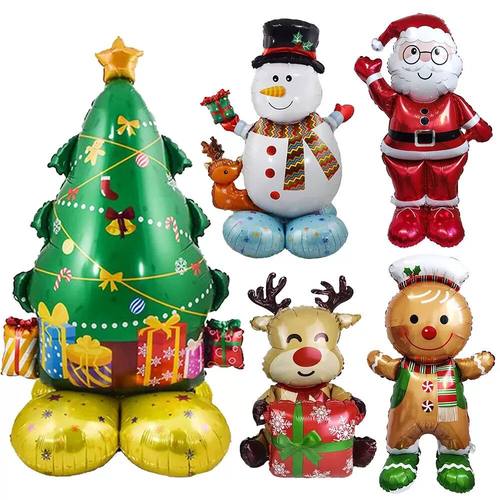 Christmas Theme Standing Balloon Cute Santa Claus Snowman Ch