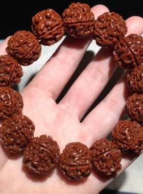 机刷玉化包浆尼泊尔大金刚菩提佛珠手串五5瓣爆肉男女款