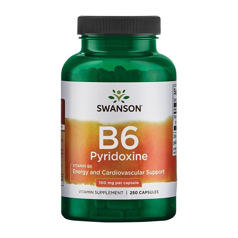 SWANSON斯旺森维生素B6胶囊控油脂促代谢护发肤美国进口250粒送礼