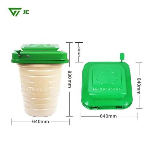 超耐用地埋式垃圾桶地埋型脚踏式玻璃钢GFRP垃圾箱果皮箱大型环保
