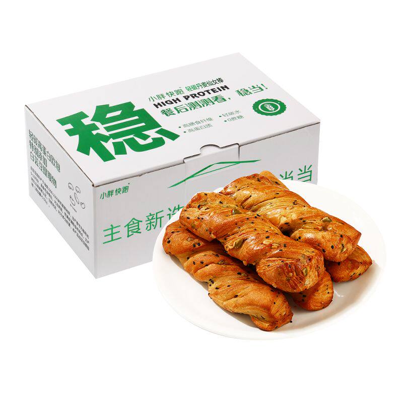 新小胖快跑欧包仙女棒高蛋白轻碳健身面包糖人代餐坚果棒营养早餐