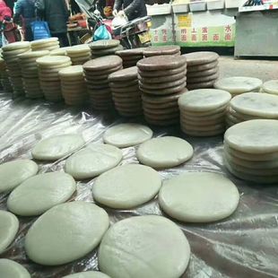湖南怀化会同农家糯米糍粑香年糕大个糍粑软软糯糯1斤3个粑粑白糍