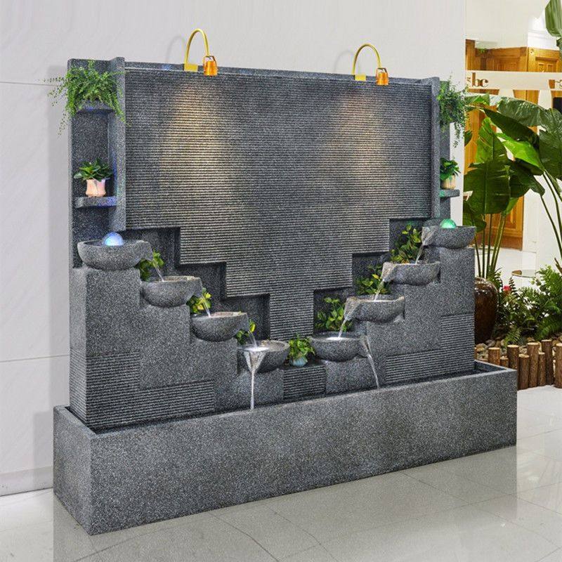 水幕墙流水屏风酒店公司室内景观水幕墙花园庭院落地水景观鱼池装,家居饰品,流水摆件,淘宝优惠券,粉丝福利购,淘宝优惠卷