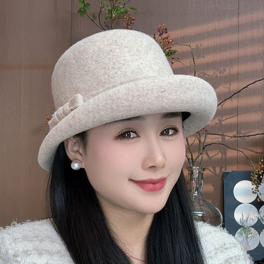 【盆帽】名媛风显脸小赫本风盆帽时尚毛呢礼帽秋冬优雅百搭保暖帽,宠物/宠物食品及用品,帽子,淘宝优惠券,粉丝福利购,淘宝优惠卷