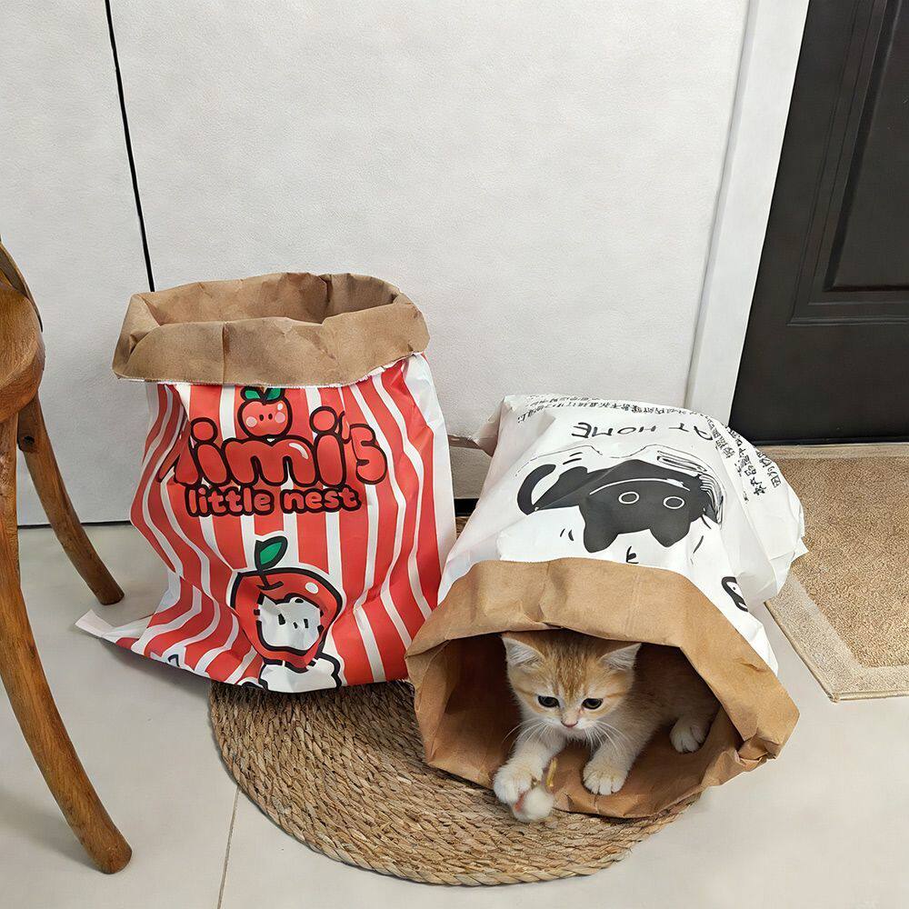 大号特猫窝袋减压逗猫逗狗可批猫咪玩具解闷可爱宠物猫狗牛皮纸袋