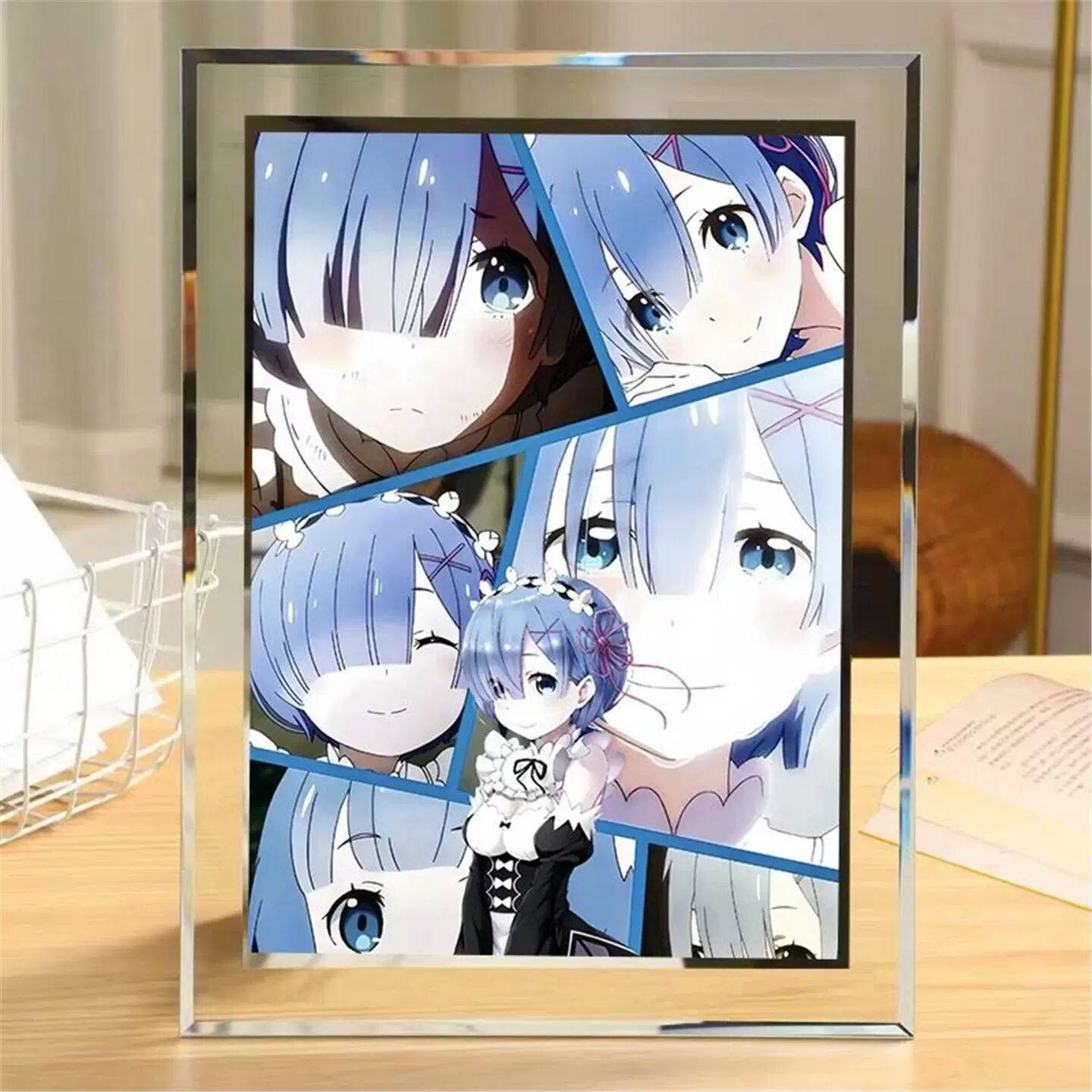 从零开始的异世界生活周边水晶相框蕾姆照片定制桌面摆台玻璃立牌,模玩/动漫/周边/娃圈三坑/桌游,动漫徽章/立牌,淘宝优惠券,粉丝福利购,淘宝优惠卷