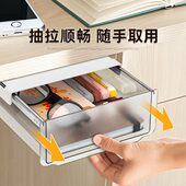 宿舍桌面收纳盒抽屉式 学生文具手账整理盒办公室杂物盒子透明防尘