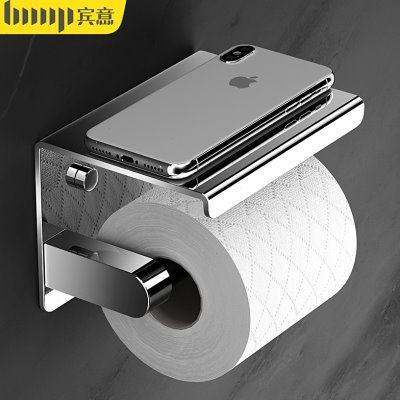卫生间纸巾架加厚不锈钢壁挂式卷纸挂架厕所擦手纸置物架子厕纸盒