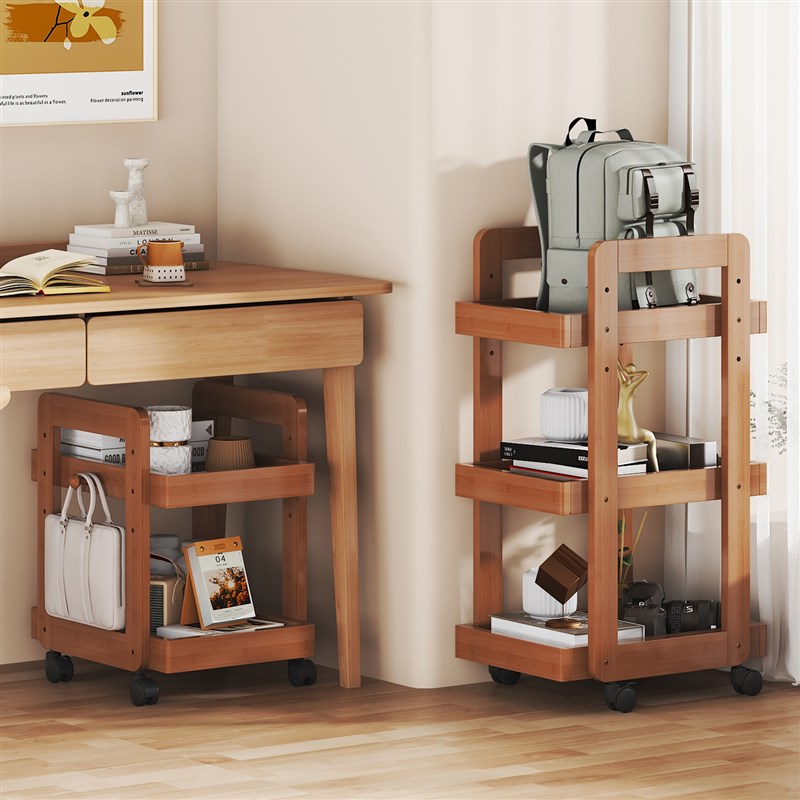 书包置物架可移动书m架落地家用放书包抽屉柜带轮办公室桌下收纳