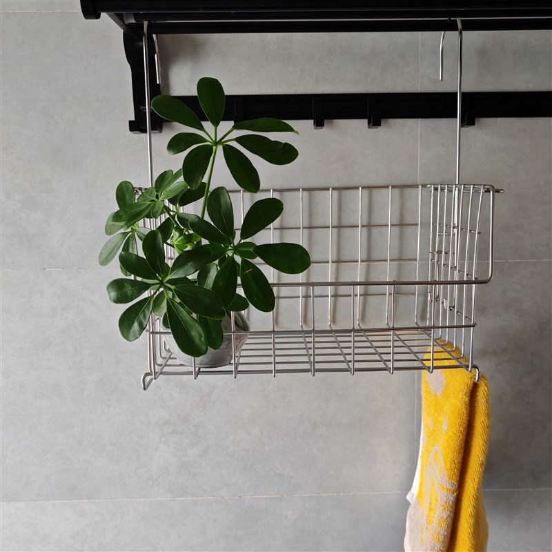 可拆卸不锈钢挂钩置物架壁挂式免打孔收纳M篮厨房置物架挂篮多功