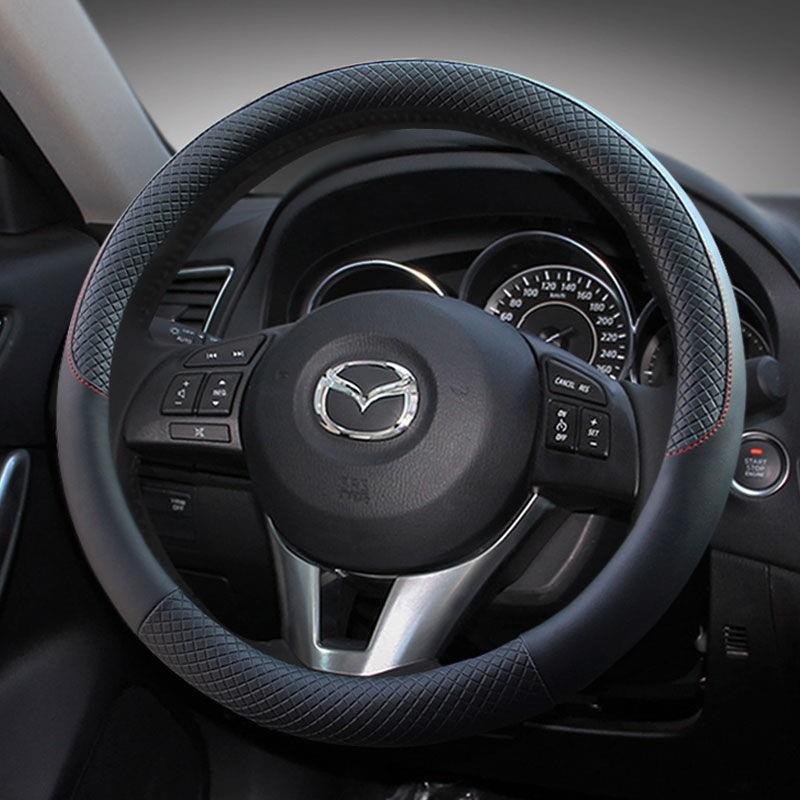 马自达CX5马六6阿特兹睿翼8三四季方F向盘套汽车用品小车把套38CM