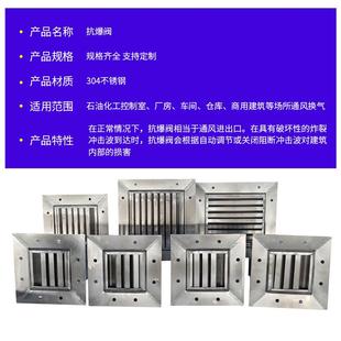 不锈钢抗爆阀大风量大功率外挂式高压隔爆阀化工电厂建筑门抗爆阀