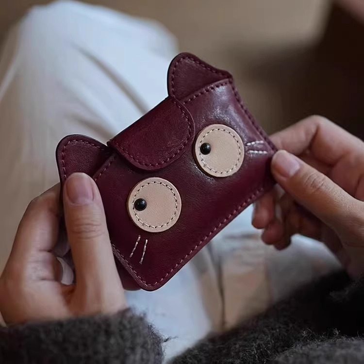 复古零钱包大眼喵星人证件收纳