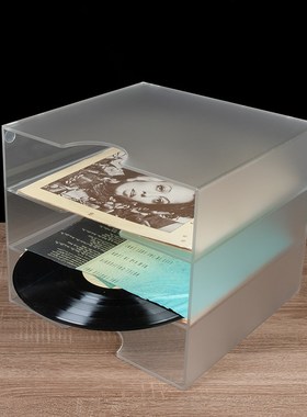 一体式亚克力黑胶唱片收纳架cd DAVD留声机透明LP碟片大容量展示