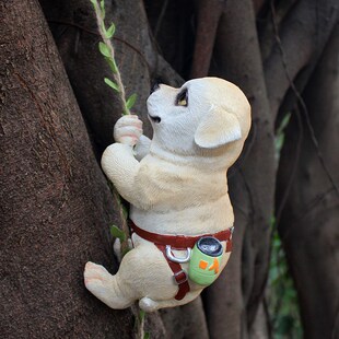 户外攀登爬树可爱l动物露台花园阳布置造景庭院摆件幼儿园装饰挂