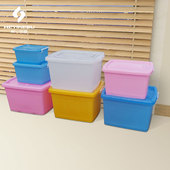 加厚塑料特大号带盖收纳箱盒家用衣物储物箱子周转洁具餐具整理箱