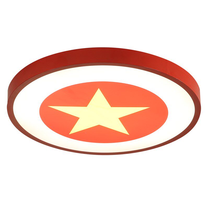 活动室工程logo订制吸顶灯党建酒店八一灯五角星灯具led图案圆形