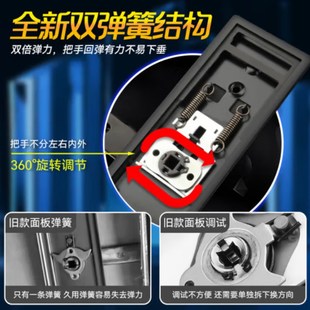 不锈钢锁防盗门锁天地锁面板锁不锈钢大门锁入户T门锁机械锁防盗