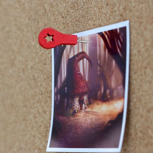 星标图钉 红色实木地图标注软木板图钉创意照片墙装饰钉 箭头图钉