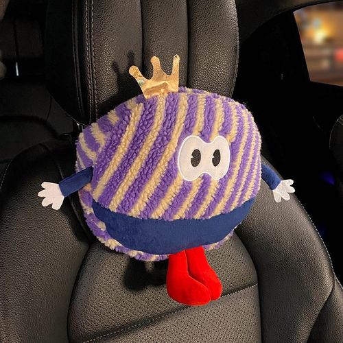电动车儿童防撞头垫公仔小怪兽玩偶儿童座椅前置保护垫防嗑碰软包