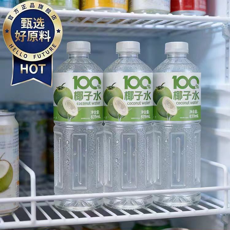 【甄选椰源】100%椰子水1.25L大瓶装椰子汁饮品整箱果汁自然年货