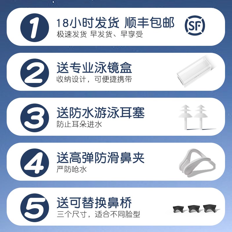 泳镜泳帽套装近视防水防雾高清男女竞速游泳潜水眼镜中框度数