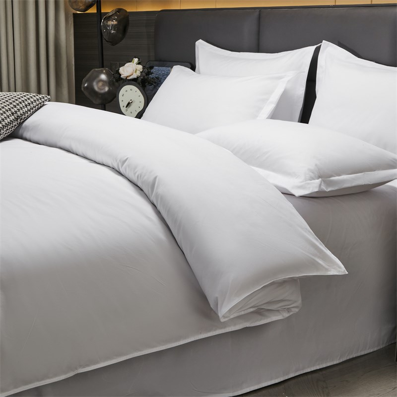 酒店布草宾馆四件套床上用品民宿纯白色床单被套旅馆旅社床品套件