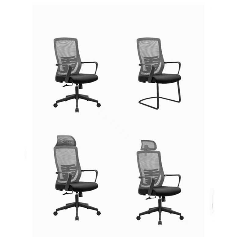 大头枕班椅电脑办公椅子人体工学舒适久坐家用学习转椅黑色活靠枕