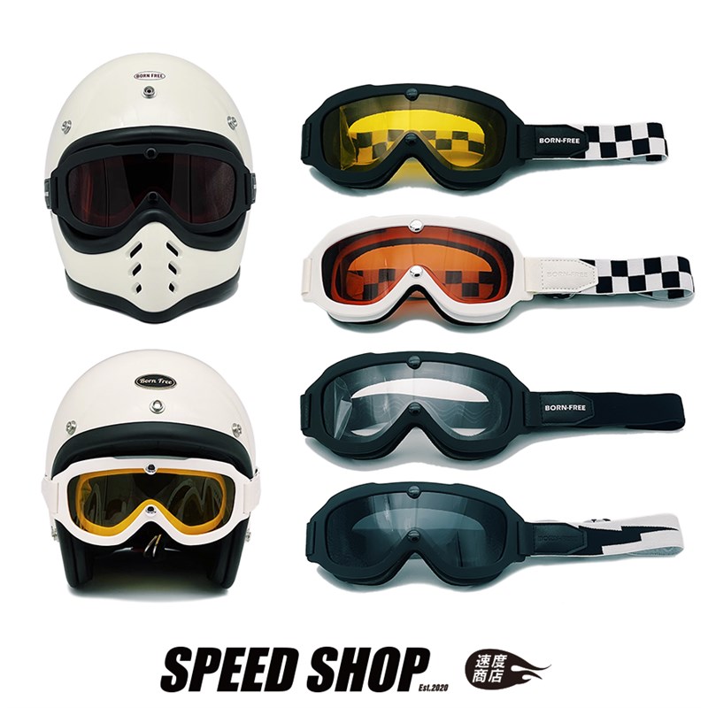 BornFree新款男女moto3复古机车防风沙骑行摩托车越野护目镜风镜