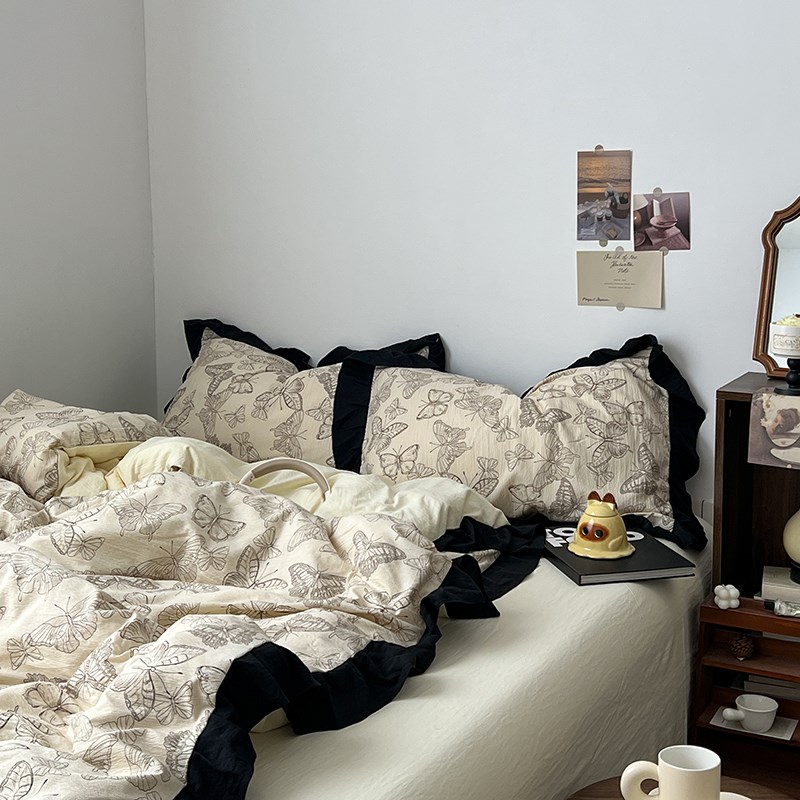 法式浪漫风 I 工艺款四件套床上用品全棉被套被罩宿舍三件套4