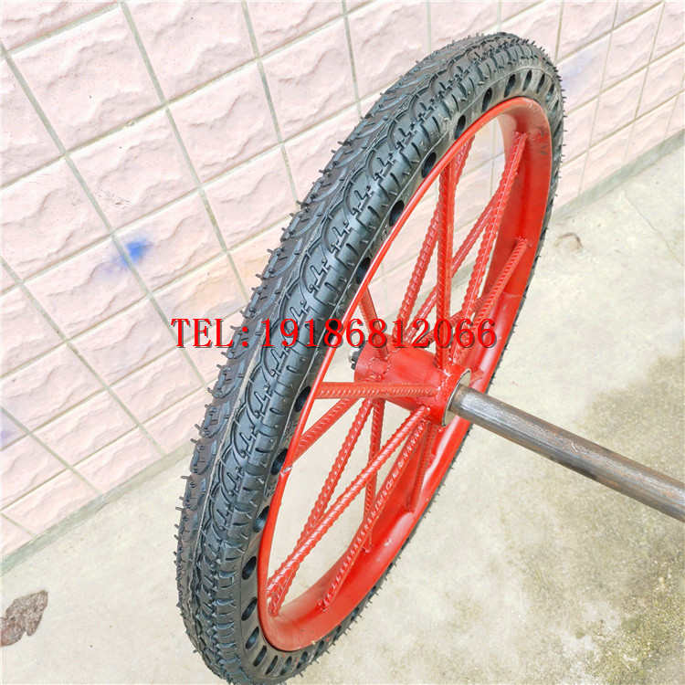 环卫钢圈实心胎板车车轮子斗加气26轮胎螺纹钢朝阳型车轮建筑工地