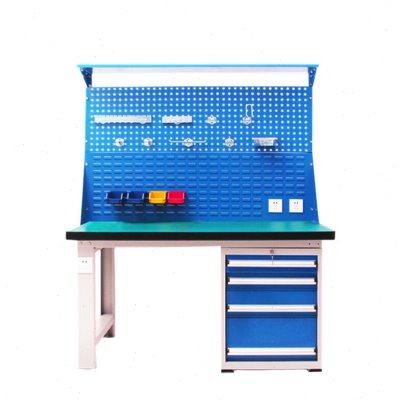 安赛瑞四抽双挂板工作台钳工维修实验室操作台车间流水线打包台21