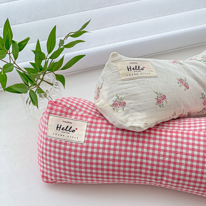 2025新款A类全棉p双层纱荞麦枕颈椎枕全棉水洗棉三角枕枕头枕芯