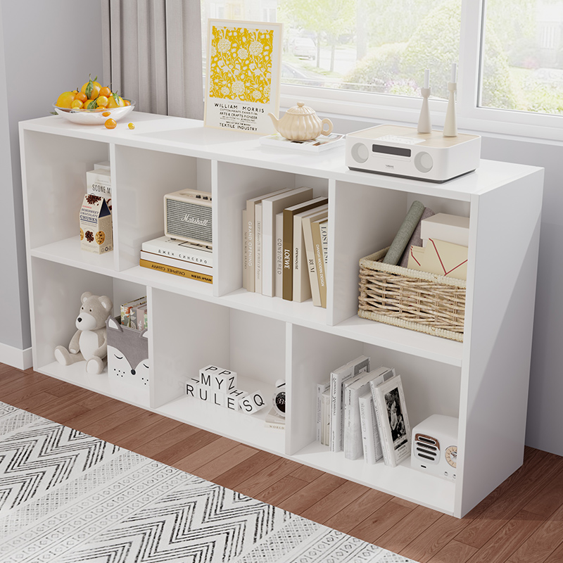 书架落地置物架客l厅杂物柜家用柜子储物柜卧室矮柜置物柜简易书