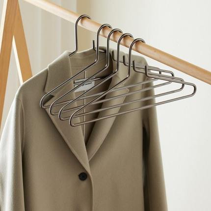 线径7mm加粗轻奢风金色衣架意式极简一体成型无痕防滑衣架子