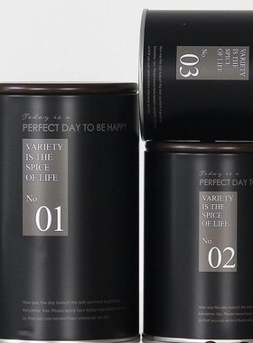 样板房间厨房软装饰品摆件茶叶咖啡豆收纳瓶黑色英文密封储物罐子